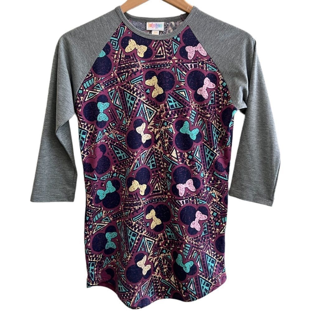 Minnie Mouse LLR Randy T-shirt Purple Blue Gray Yellow XXS NWT 🏷